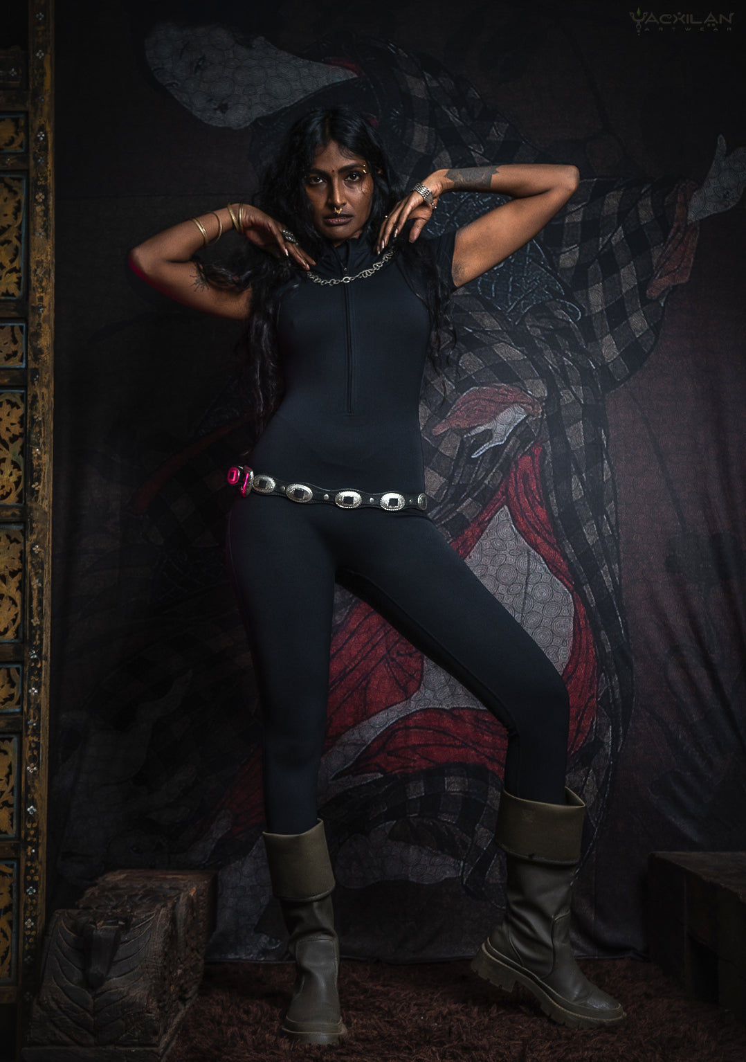 Bodysuit Long / Poliamide - BLACK YACXILAN